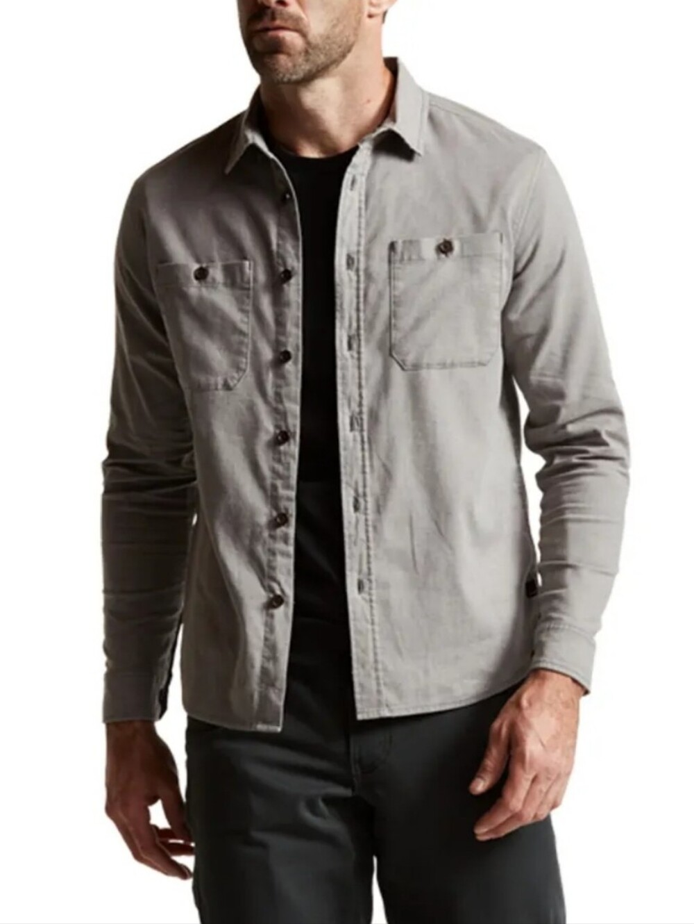 Sitka Men's Long Sleeve Ambary Shirt Gray Men's Large Long Sleeve Casual Outdoor